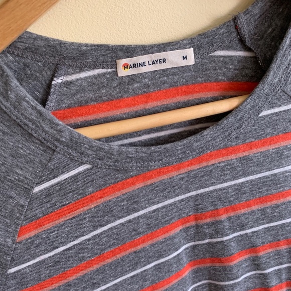 NWOT Marine Layer Lightweight Baseball Raglan Tee - Picture 6 of 8